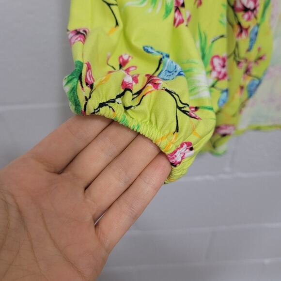 NWT Pioneer Woman Dolman Topper S/M Chartreuse Floral - Picture 5 of 11